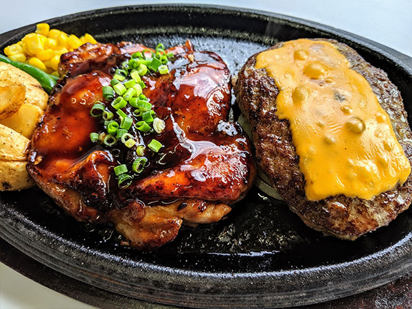 米澤牛ハンバーグステーキ150g&本醸造醤油照焼きチキン